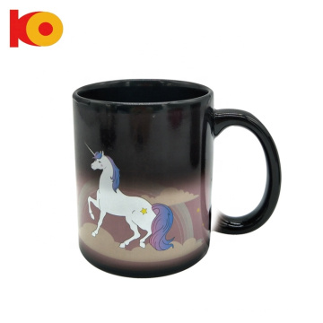 high quality custom Magic Heat sensitive Unicorn Tea Coffee Mug